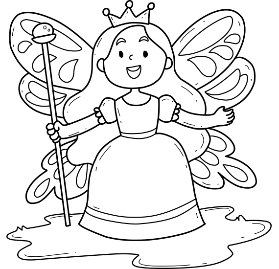 Fairy princess coloring.