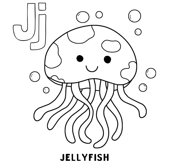 Jellyfish coloring study.