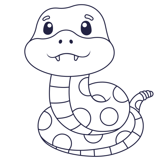 Coloring baby snakes.