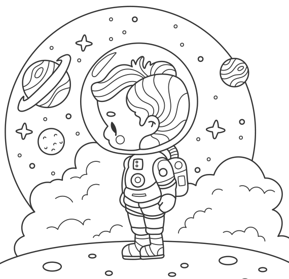 Coloring myself in space.