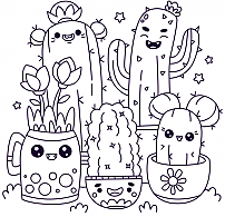 Coloring cacti with a sharp point.