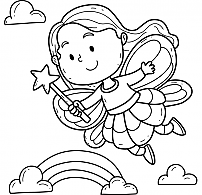 Fairy on the Rainbow Coloring Study