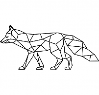 Fashionable Fox Polygon Coloring Study