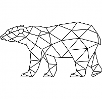 Coloring the bear polygon.